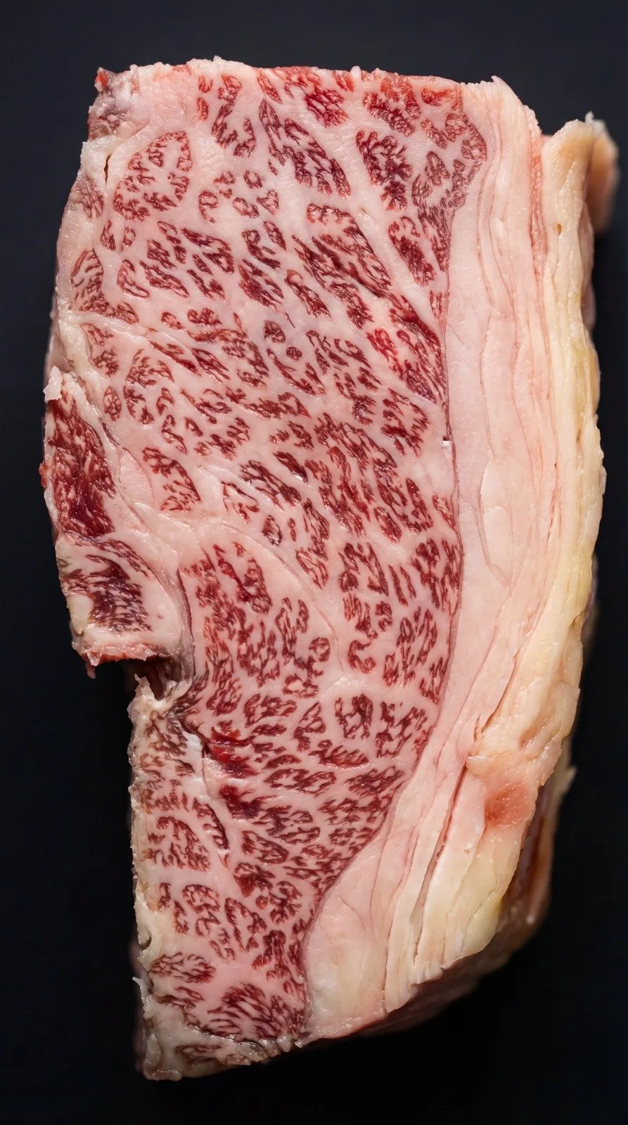 Corte de vaca madurada con infiltración de grasa